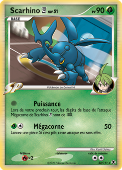 Carte Pokémon Rare Scarhino Conseil 4 24/111 de la série Rivaux Émergents