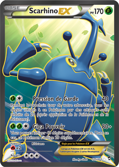 Carte Pokémon Pokémon Full Art Scarhino EX 105/111 de la série Poings Furieux