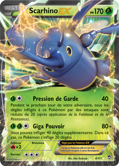 Carte Pokémon Pokémon EX Scarhino EX 4/111 de la série Poings Furieux