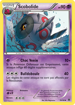 Carte Pokémon Scobolide 39/98 de la série Pouvoirs Émergents en vente au meilleur prix