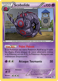 Carte Pokémon Peu commune Scobolide 73/149 de la série Frantières Franchies