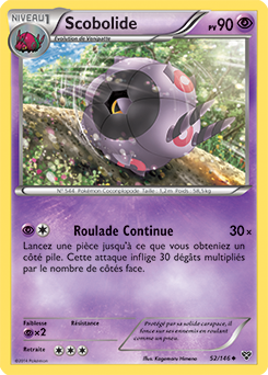 Carte Pokémon Peu commune Scobolide 52/146 de la série X&Y