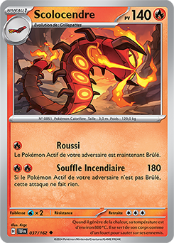 Carte Pokémon Scolocendre 37/162 de la série Forces Temporelles en vente au meilleur prix