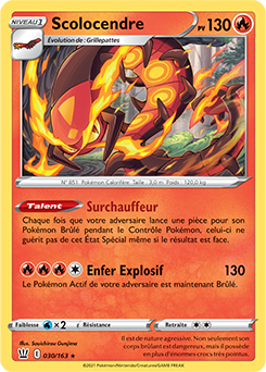 Carte Pokémon Scolocendre 30/163 de la série Styles de Combat en vente au meilleur prix