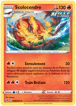 Carte Pokémon Rare Scolocendre 48/264 de la série Poing de Fusion
