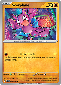 Carte Pokémon Communes Scorplane 49/94 de la série Flammes Fantasmagoriques