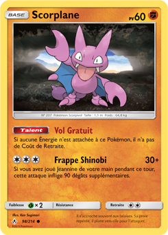 Carte Pokémon Scorplane 98/214 de la série Alliance Infallible en vente au meilleur prix