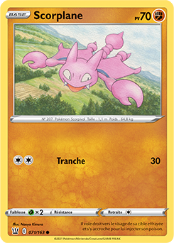 Carte Pokémon Scorplane 71/163 de la série Styles de Combat en vente au meilleur prix