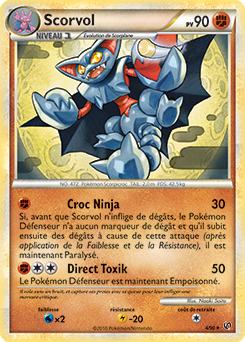 Carte Pokémon Scorvol 4/90 de la série Indomptable en vente au meilleur prix