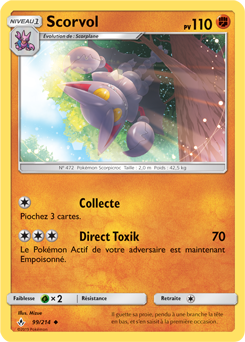 Carte Pokémon Scorvol 99/214 de la série Alliance Infallible en vente au meilleur prix