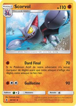 Carte Pokémon Peu commune Scorvol 68/145 de la série Gardiens Ascendants