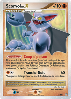 Carte Pokémon Scorvol NIV.X 141/146 de la série Eveil des Légendes en vente au meilleur prix