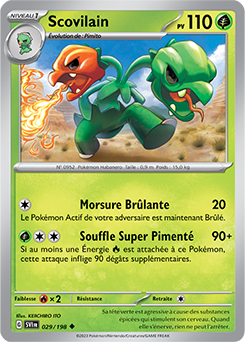 Carte Pokémon Scovilain 029/198 de la série Écarlate et Violet en vente au meilleur prix