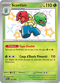 Carte Pokémon Scovilain 107/91 de la série Destinées de Paldea en vente au meilleur prix