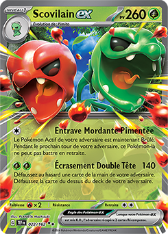 Carte Pokémon Scovilain ex 22/162 de la série Forces Temporelles en vente au meilleur prix
