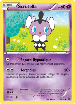 Carte Pokémon Commune Scrutella 43/98 de la série Pouvoirs Émergents