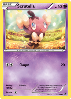 Carte Pokémon Scrutella 44/98 de la série Pouvoirs Émergents en vente au meilleur prix