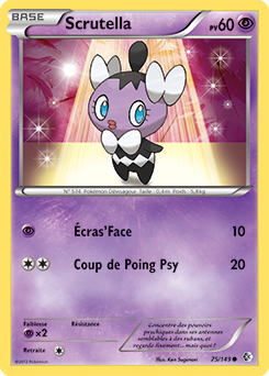 Carte Pokémon Commune Scrutella 75/149 de la série Frantières Franchies