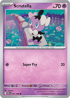 Carte Pokémon Communes Scrutella 41/86 de la série Flamme Blanche