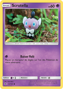 Carte Pokémon Commune Scrutella 52/145 de la série Gardiens Ascendants