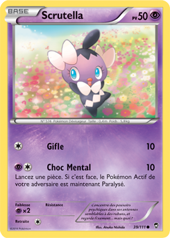 Carte Pokémon Commune Scrutella 39/111 de la série Poings Furieux