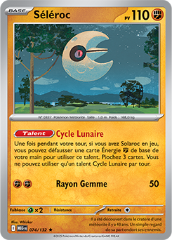 Carte Pokémon Rare Séléroc 74/132 de la série Méga-Évolution