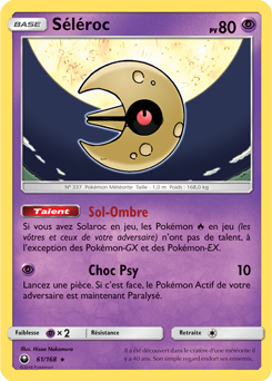 Carte Pokémon Holographique Rare Séléroc 61/168 de la série Tempête Céleste