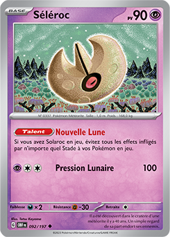 Carte Pokémon Peu commune Séléroc 92/197 de la série Flammes Obsidiennes