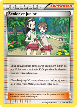 Carte Pokémon Peu commune Senior et Junior 141/160 de la série Primo Choc