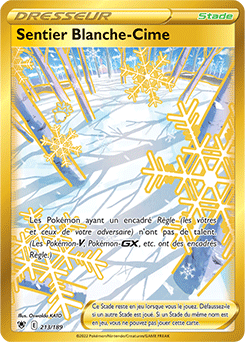 Carte Pokémon Objet Gold EB Sentier Blanche-Cime 213/189 de la série Astres Radieux