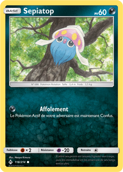 Carte Pokémon Sepiatop 118/214 de la série Alliance Infallible en vente au meilleur prix