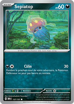 Carte Pokémon Sepiatop 137/197 de la série Flammes Obsidiennes en vente au meilleur prix