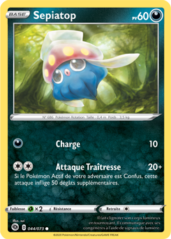 Carte Pokémon Commune Sepiatop 044/073 de la série La Voie du Maître