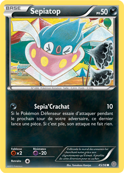 Carte Pokémon Sepiatop 45/98 de la série Origines Antiques en vente au meilleur prix