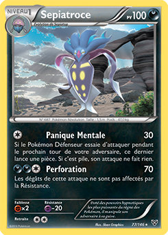 Carte Pokémon Rare Sepiatroce 77/146 de la série X&Y