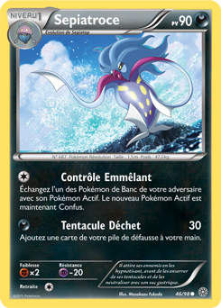 Carte Pokémon Commune Sepiatroce 46/98 de la série Origines Antiques