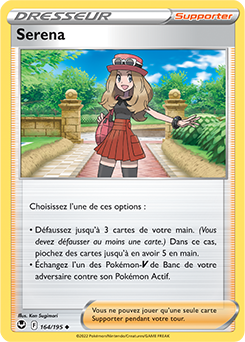 Carte Pokémon Peu commune Serena 164/195 de la série Tempête Argentée