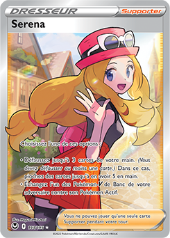 Carte Pokémon Dresseur Full Art Serena 193/195 de la série Tempête Argentée