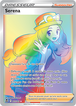 Carte Pokémon Rainbow Dresseur Serena 207/195 de la série Tempête Argentée