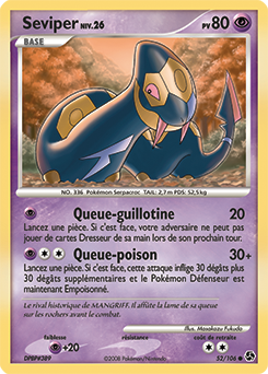 Carte Pokémon Peu commune Seviper 52/106 de la série Duels au Sommet