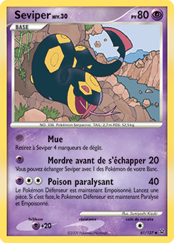 Carte Pokémon Seviper 61/127 de la série Platine en vente au meilleur prix