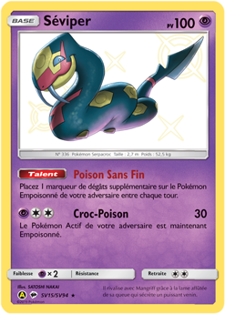 Carte Pokémon Séviper SV15/SV94 de la série Destinées Occultes en vente au meilleur prix