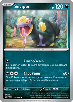 Carte Pokémon Séviper 128/198 de la série Écarlate et Violet en vente au meilleur prix