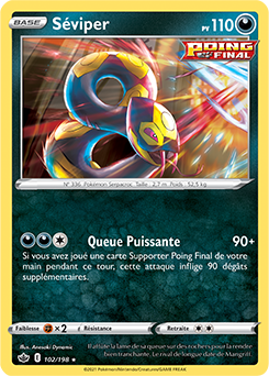 Carte Pokémon Séviper 102/198 de la série Règne de Glace en vente au meilleur prix