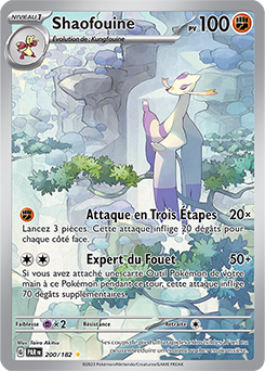 Carte Pokémon Shaofouine 200/182 de la série Faille Paradoxe en vente au meilleur prix