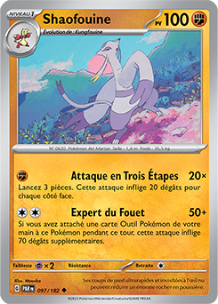 Carte Pokémon Shaofouine 97/182 de la série Faille Paradoxe en vente au meilleur prix