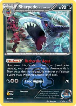 Carte Pokémon Sharpedo de la Team Aqua 21/34 de la série Double Danger en vente au meilleur prix
