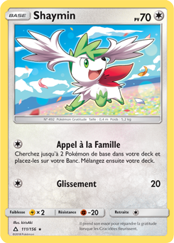 Carte Pokémon Shaymin 111/156 de la série Ultra Prisme en vente au meilleur prix