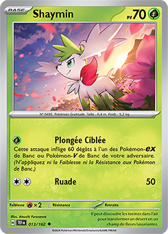 Carte Pokémon Shaymin 13/162 de la série Forces Temporelles en vente au meilleur prix