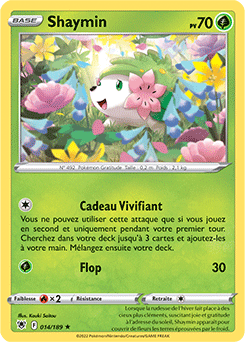 Carte Pokémon Shaymin 014/189 de la série Astres Radieux en vente au meilleur prix